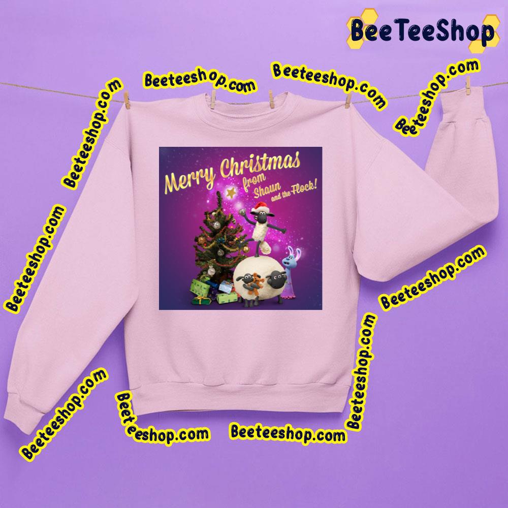 Merry Christmas From Shaun And The Flock Shaun The Sheep The Flight Before Christmas 2021 Unisex Shirt Merry Christmas From Shaun And The Flock Shaun The Sheep The Flight Before Christmas 2021 Unisex Shirt