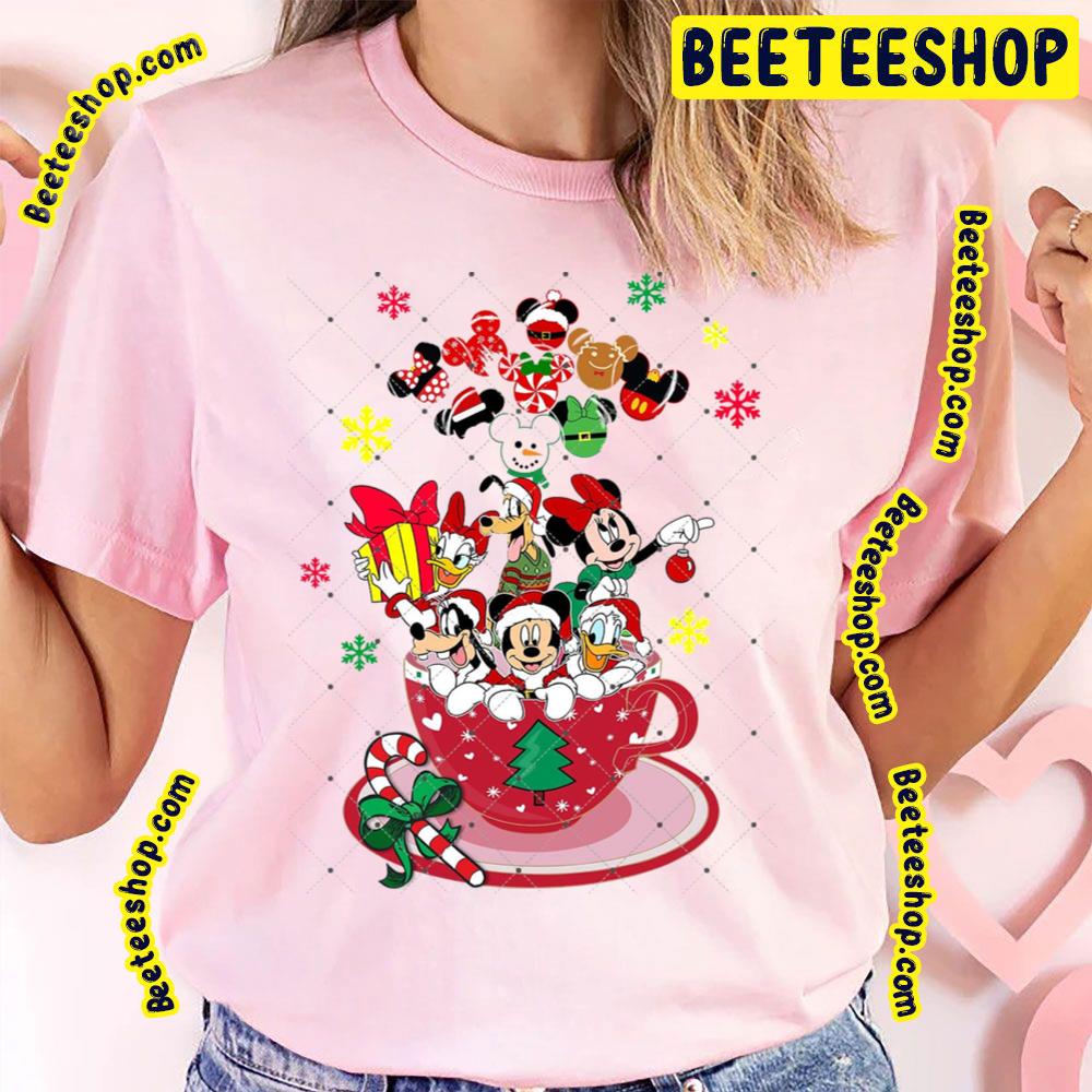 Merry Christmas Mickey Minnie Donald Daisy Goofy Pluto Disney Disney Characters Trending Unisex T-Shirt Merry Christmas Mickey Minnie Donald Daisy Goofy Pluto Disney Disney Characters Trending Unisex T-Shirt
