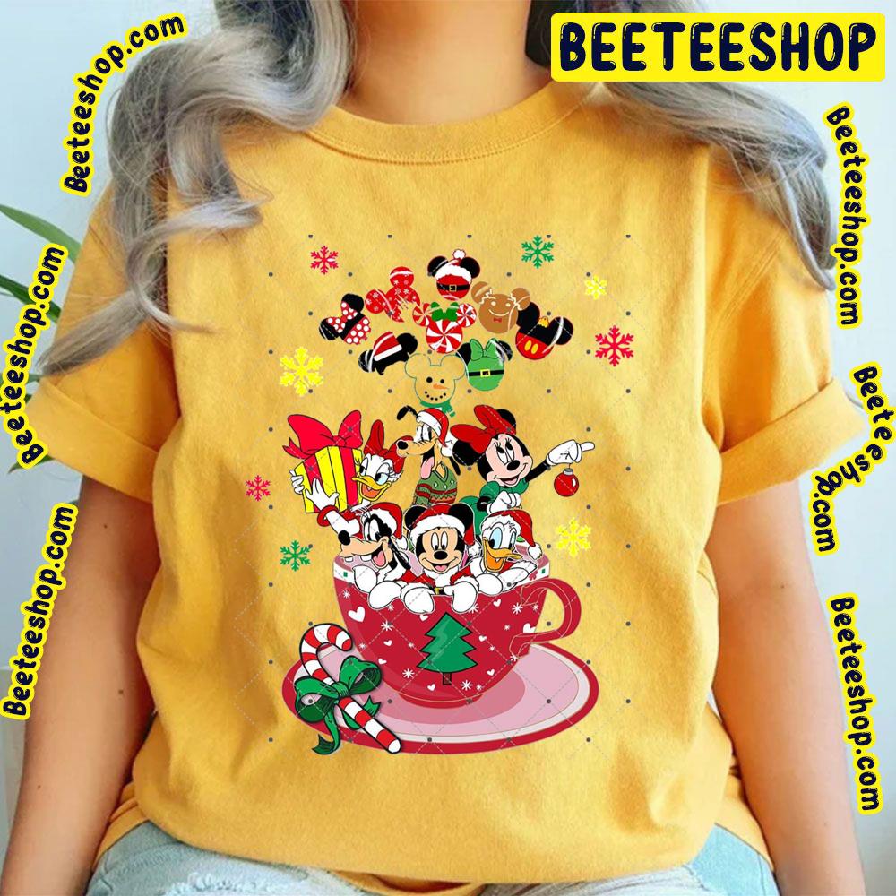 Merry Christmas Mickey Minnie Donald Daisy Goofy Pluto Disney Disney Characters Trending Unisex T-Shirt Merry Christmas Mickey Minnie Donald Daisy Goofy Pluto Disney Disney Characters Trending Unisex T-Shirt