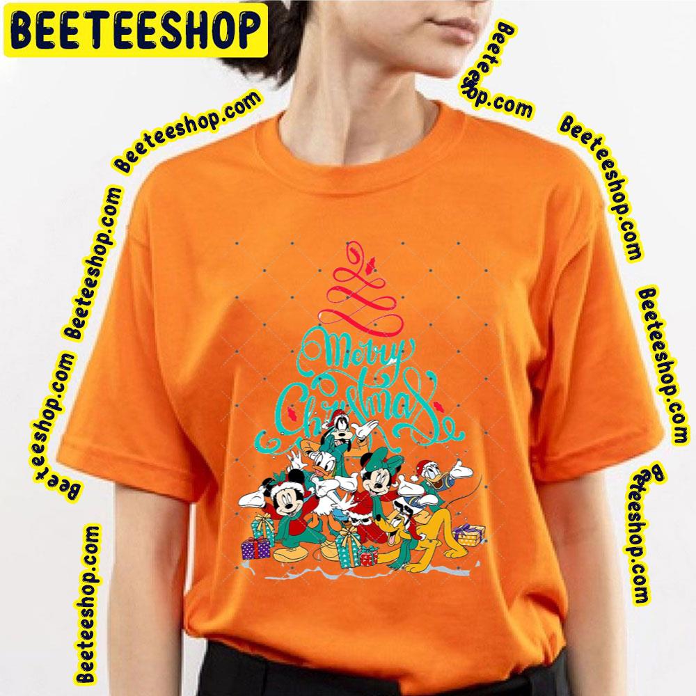 Merry Christmas Mickey Minnie Donald Daisy Goofy Pluto Disney Tree Trending Unisex T-Shirt Merry Christmas Mickey Minnie Donald Daisy Goofy Pluto Disney Tree Trending Unisex T-Shirt