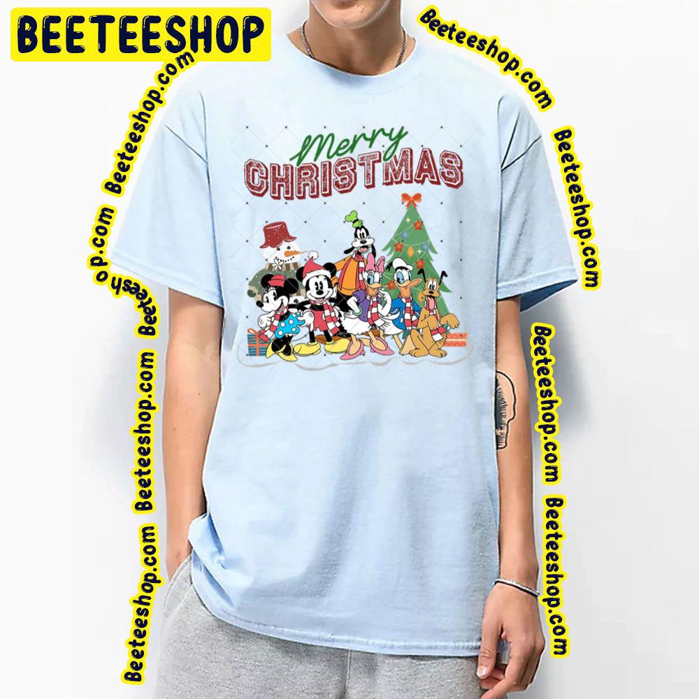 Merry Christmas Mickey Minnie Donald Daisy Goofy Pluto Disney Trending Unisex T-Shirt Merry Christmas Mickey Minnie Donald Daisy Goofy Pluto Disney Trending Unisex T-Shirt