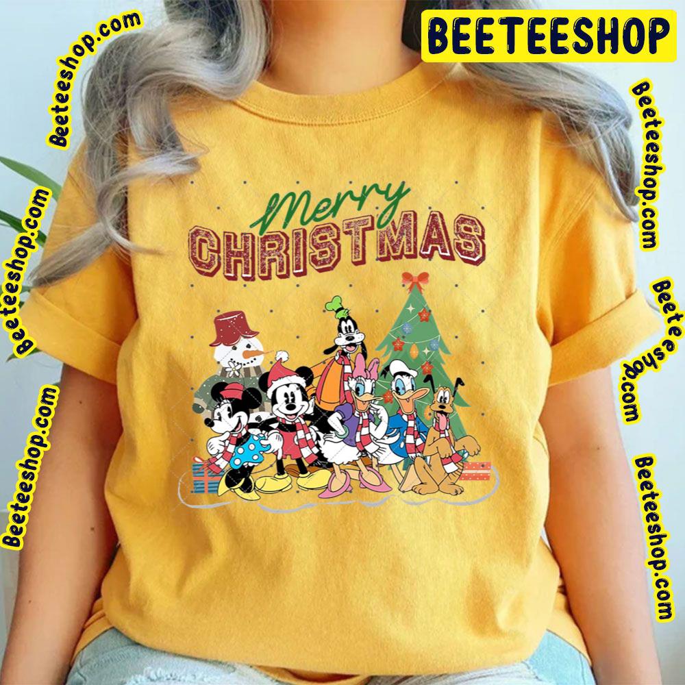 Merry Christmas Mickey Minnie Donald Daisy Goofy Pluto Disney Trending Unisex T-Shirt Merry Christmas Mickey Minnie Donald Daisy Goofy Pluto Disney Trending Unisex T-Shirt