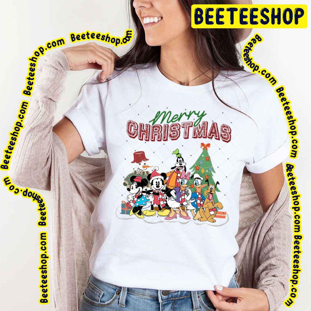 Merry Christmas Mickey Minnie Donald Daisy Goofy Pluto Disney Trending Unisex T-Shirt Merry Christmas Mickey Minnie Donald Daisy Goofy Pluto Disney Trending Unisex T-Shirt