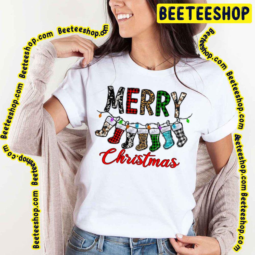 Merry Christmas Sock Light Trending Unisex T-Shirt Merry Christmas Sock Light Trending Unisex T-Shirt