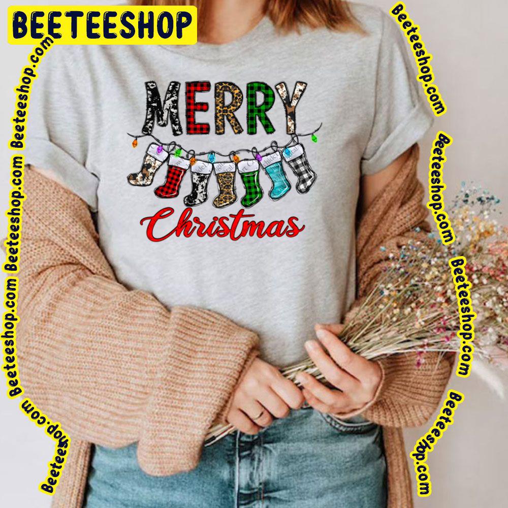 Merry Christmas Sock Light Trending Unisex T-Shirt Merry Christmas Sock Light Trending Unisex T-Shirt