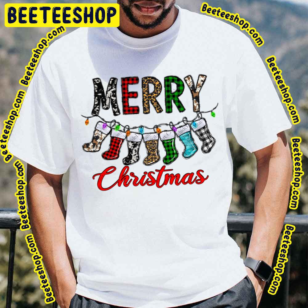 Merry Christmas Sock Light Trending Unisex T-Shirt Merry Christmas Sock Light Trending Unisex T-Shirt