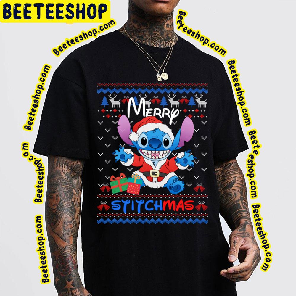Merry Cute Stitchmas Ugly Christmas Art Trending Unisex Sweatshirt Merry Cute Stitchmas Ugly Christmas Art Trending Unisex Sweatshirt