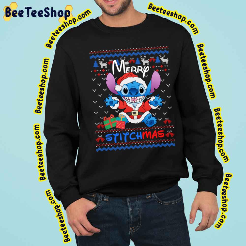 Merry Cute Stitchmas Ugly Christmas Art Trending Unisex Sweatshirt Merry Cute Stitchmas Ugly Christmas Art Trending Unisex Sweatshirt