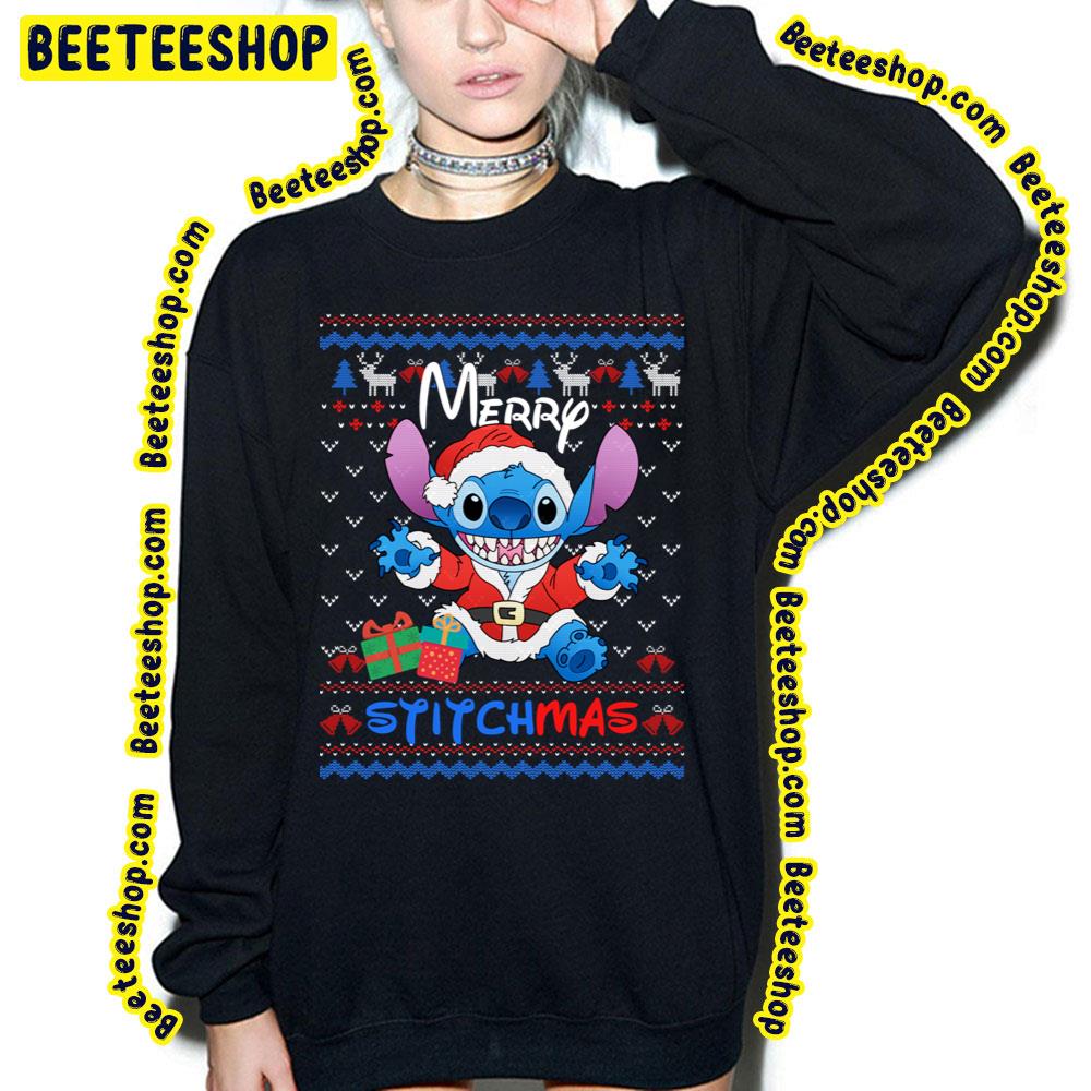 Merry Cute Stitchmas Ugly Christmas Art Trending Unisex Sweatshirt Merry Cute Stitchmas Ugly Christmas Art Trending Unisex Sweatshirt