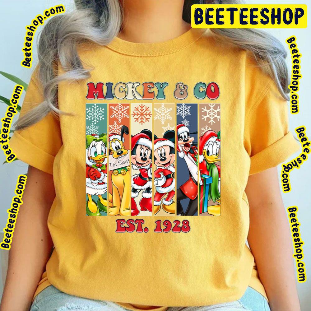 Mickey And Co Est 1928 Disney Characters Christmas Trending Unisex T-Shirt Mickey And Co Est 1928 Disney Characters Christmas Trending Unisex T-Shirt