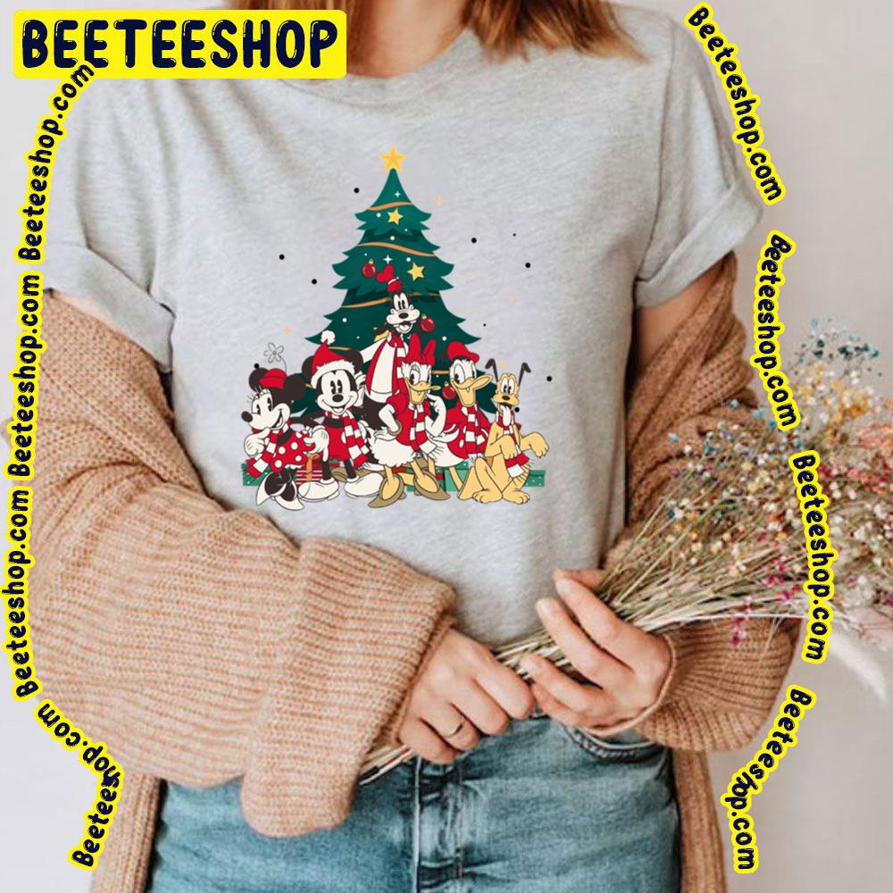 Mickey And Friends Around Christmas Tree Minnie Mickey Goofy Daisy Donald Pluto Trending Unisex T-Shirt Mickey And Friends Around Christmas Tree Minnie Mickey Goofy Daisy Donald Pluto Trending Unisex T-Shirt