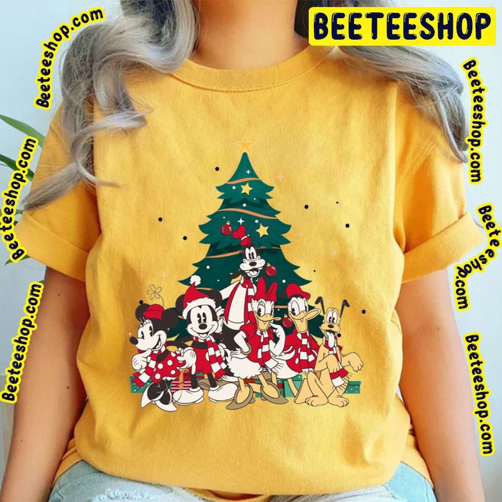 Mickey And Friends Around Christmas Tree Minnie Mickey Goofy Daisy Donald Pluto Trending Unisex T-Shirt Mickey And Friends Around Christmas Tree Minnie Mickey Goofy Daisy Donald Pluto Trending Unisex T-Shirt