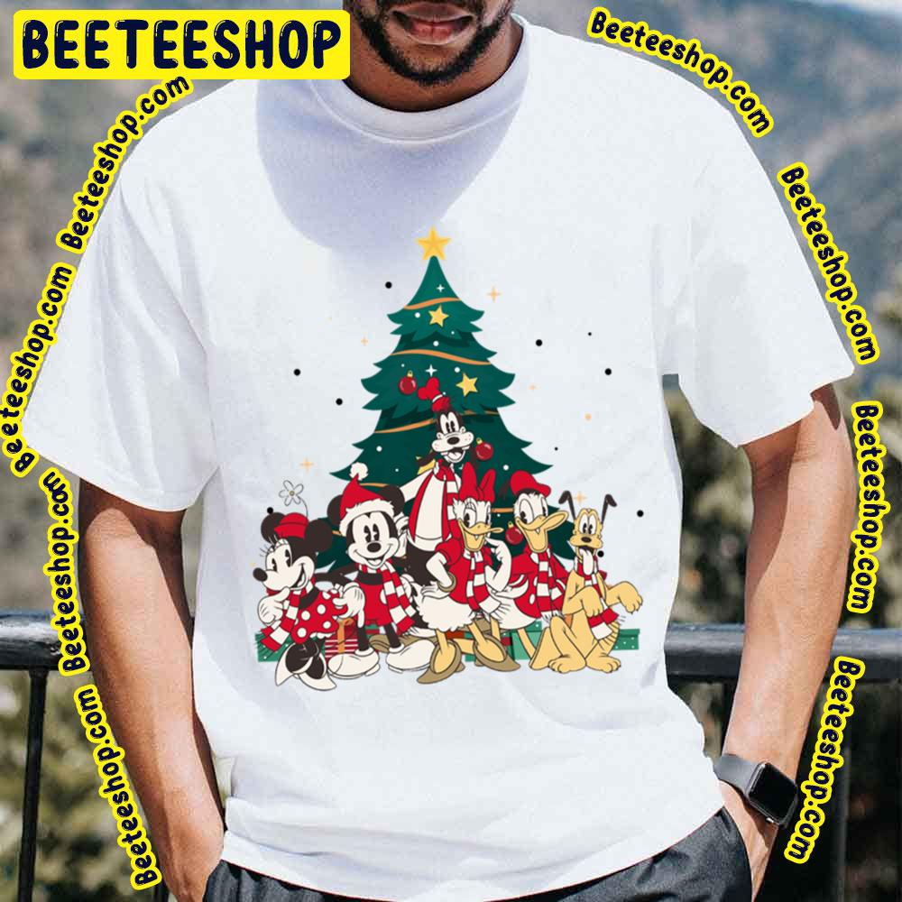 Mickey And Friends Around Christmas Tree Minnie Mickey Goofy Daisy Donald Pluto Trending Unisex T-Shirt Mickey And Friends Around Christmas Tree Minnie Mickey Goofy Daisy Donald Pluto Trending Unisex T-Shirt