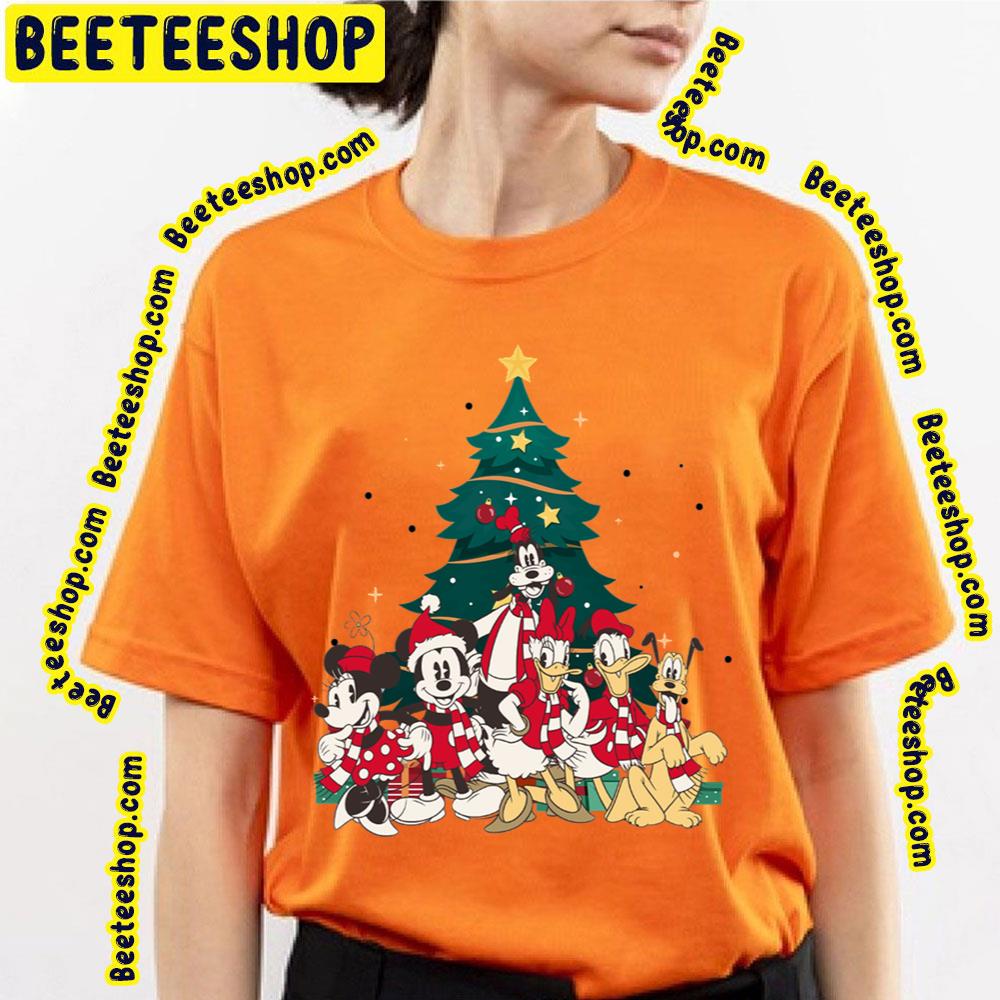 Mickey And Friends Around Christmas Tree Minnie Mickey Goofy Daisy Donald Pluto Trending Unisex T-Shirt Mickey And Friends Around Christmas Tree Minnie Mickey Goofy Daisy Donald Pluto Trending Unisex T-Shirt