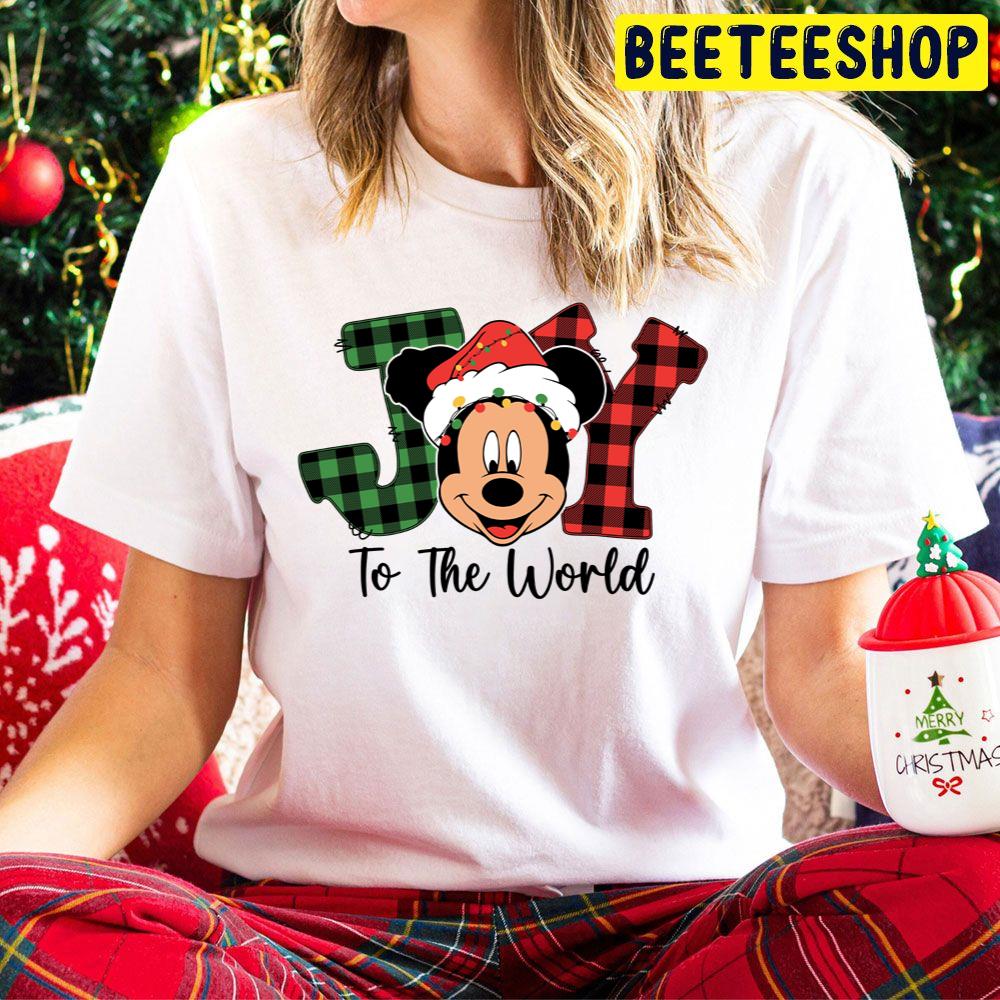 Mickey Christmas Joy To The World Trending Unisex Hoodie Mickey Christmas Joy To The World Trending Unisex Hoodie