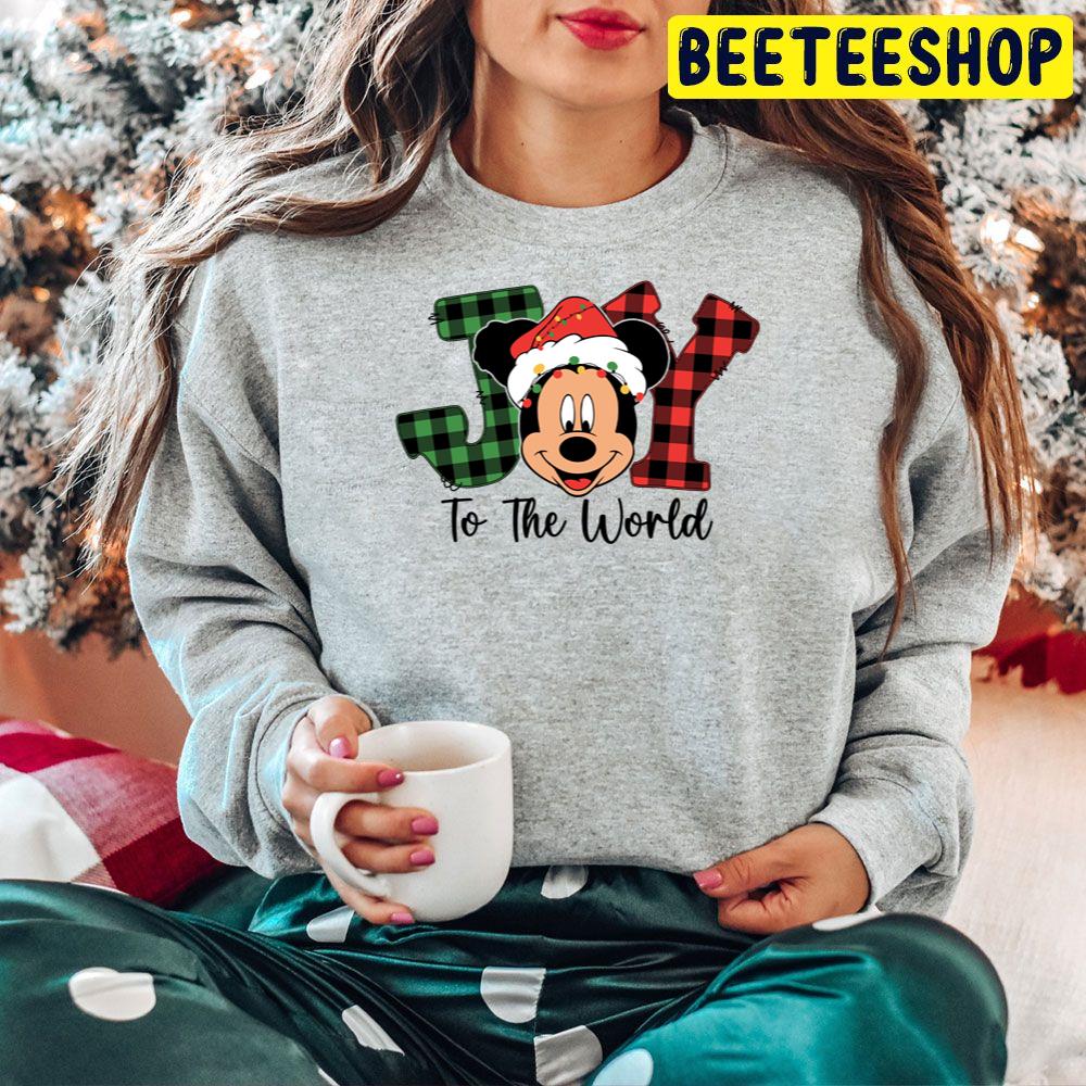 Mickey Christmas Joy To The World Trending Unisex Hoodie Mickey Christmas Joy To The World Trending Unisex Hoodie