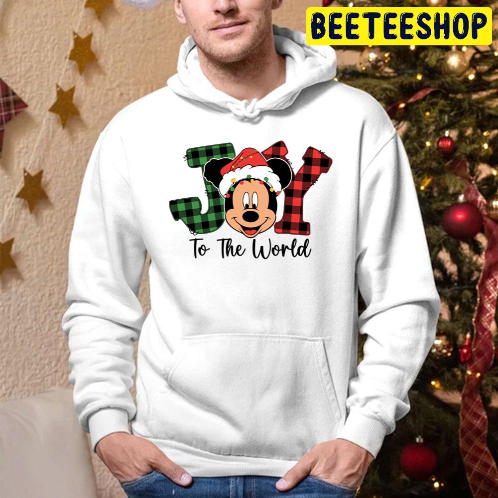 Mickey Christmas Joy To The World Trending Unisex Hoodie Mickey Christmas Joy To The World Trending Unisex Hoodie