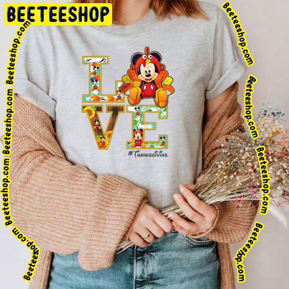 Mickey Disney Love Thanksgiving Trending Unisex T-Shirt Mickey Disney Love Thanksgiving Trending Unisex T-Shirt