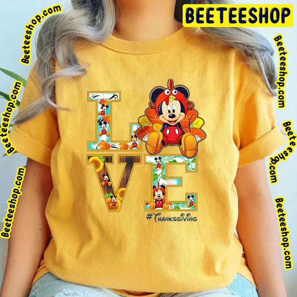 Mickey Disney Love Thanksgiving Trending Unisex T-Shirt Mickey Disney Love Thanksgiving Trending Unisex T-Shirt