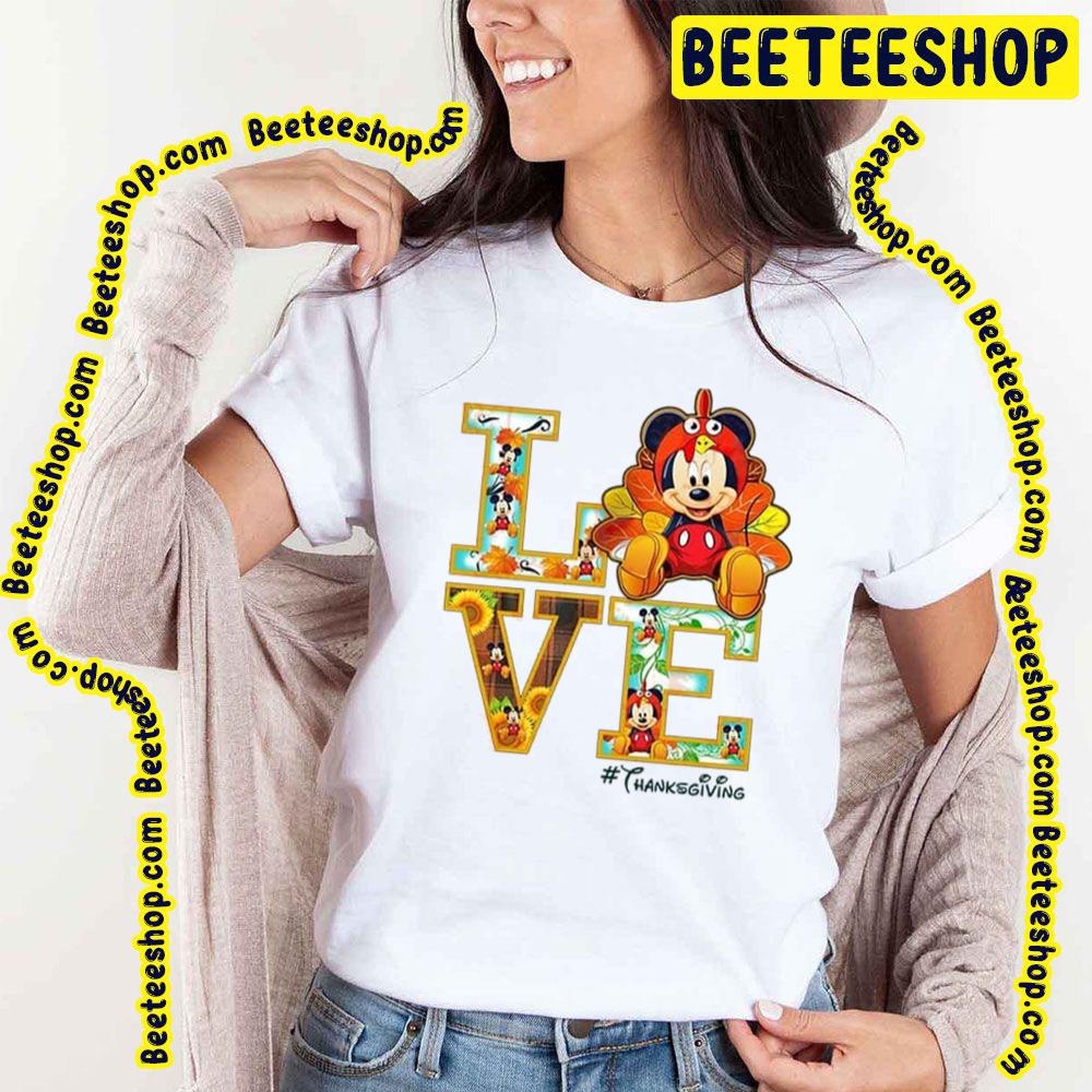 Mickey Disney Love Thanksgiving Trending Unisex T-Shirt Mickey Disney Love Thanksgiving Trending Unisex T-Shirt