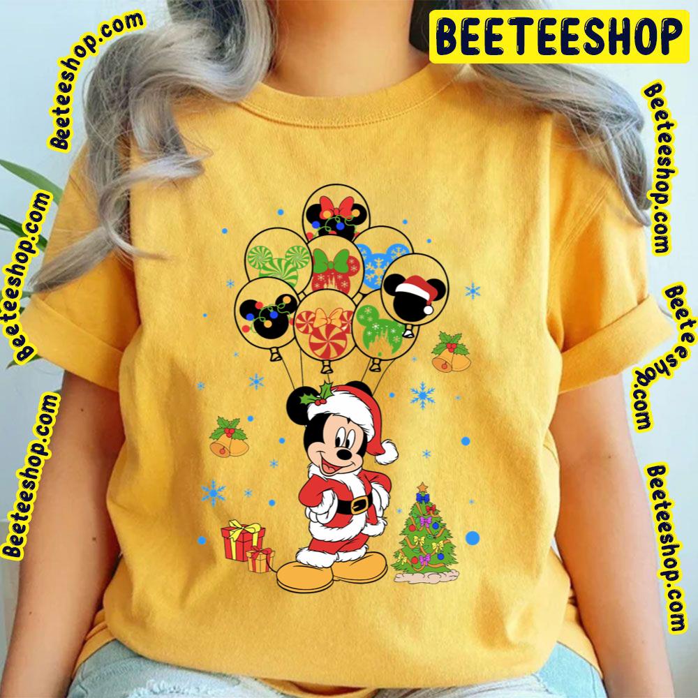 Mickey Mouse With Balloons Christmas Trending Unisex T-Shirt Mickey Mouse With Balloons Christmas Trending Unisex T-Shirt