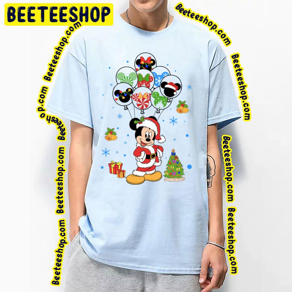 Mickey Mouse With Balloons Christmas Trending Unisex T-Shirt Mickey Mouse With Balloons Christmas Trending Unisex T-Shirt