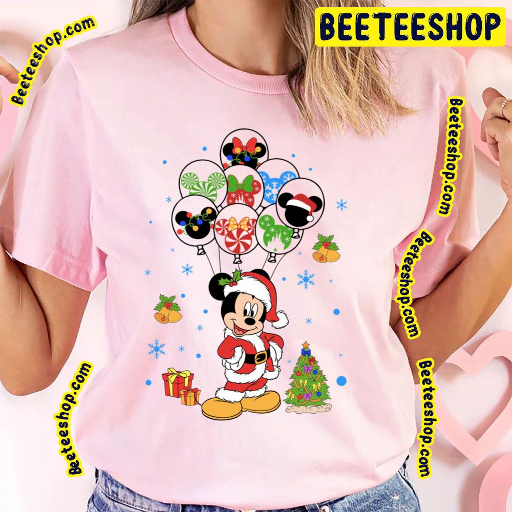 Mickey Mouse With Balloons Christmas Trending Unisex T-Shirt Mickey Mouse With Balloons Christmas Trending Unisex T-Shirt