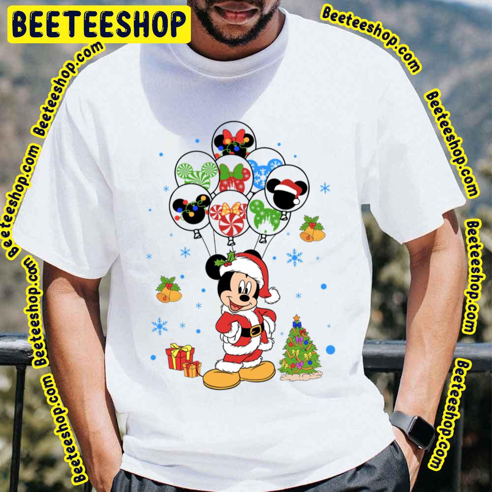 Mickey Mouse With Balloons Christmas Trending Unisex T-Shirt Mickey Mouse With Balloons Christmas Trending Unisex T-Shirt