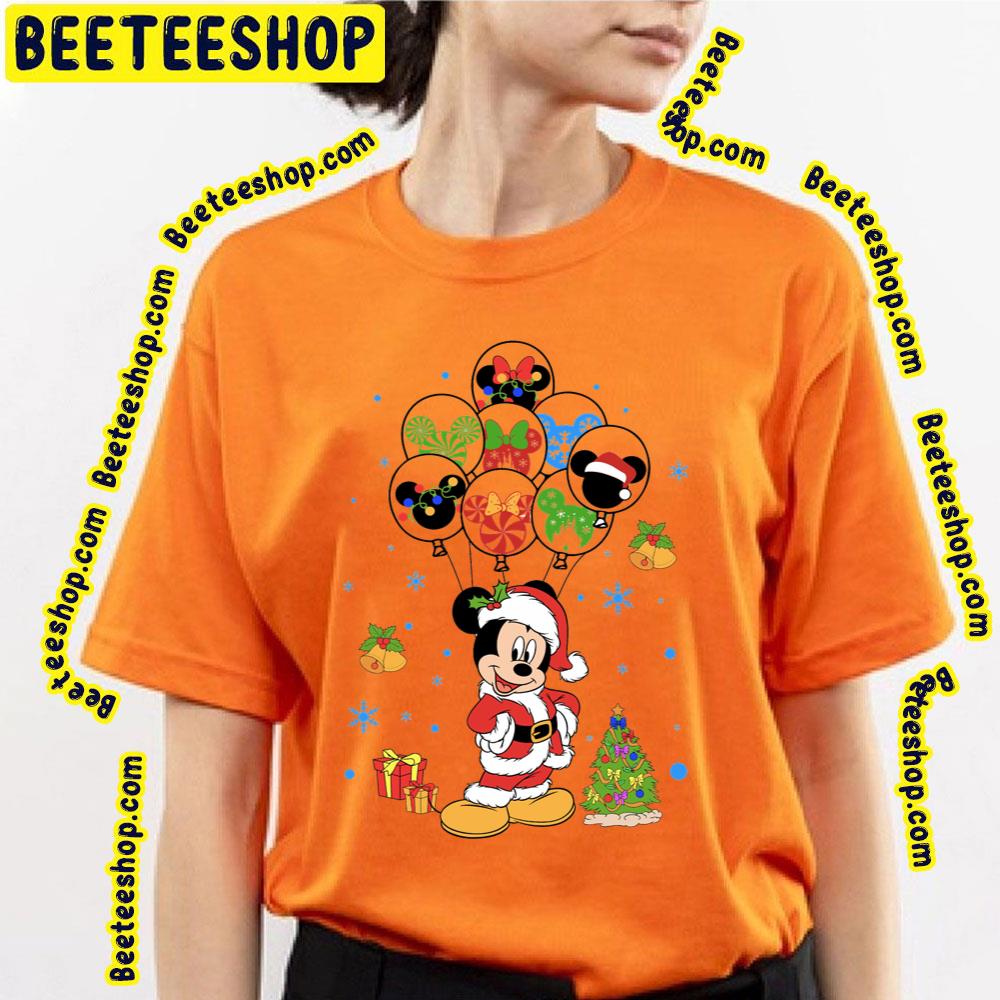 Mickey Mouse With Balloons Christmas Trending Unisex T-Shirt Mickey Mouse With Balloons Christmas Trending Unisex T-Shirt