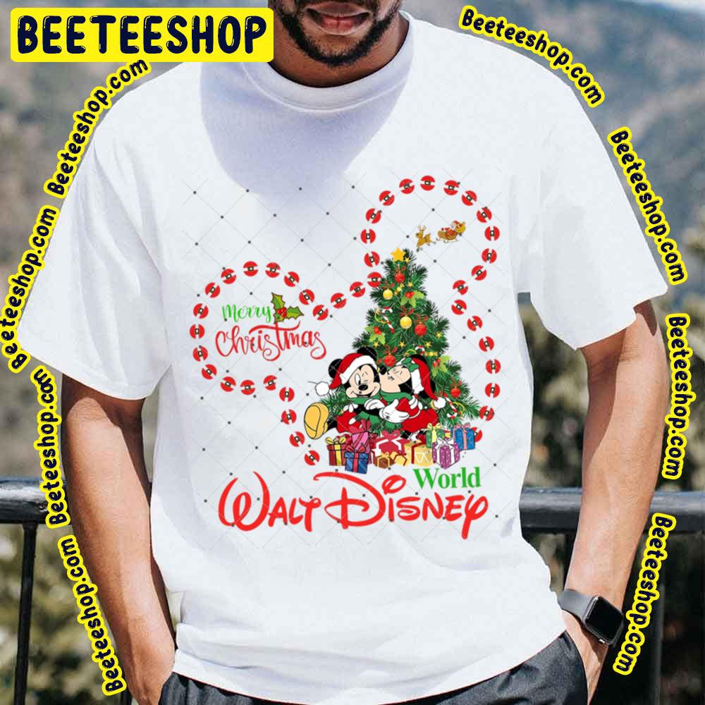 Minnie Kiss Mickey Merry Christmas Trending Unisex T-Shirt Minnie Kiss Mickey Merry Christmas Trending Unisex T-Shirt