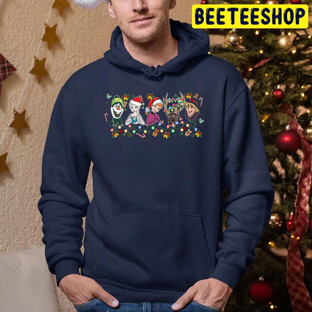 Olaf Elsa Anna Kristoff Frozen Christmas Trending Unisex Hoodie Olaf Elsa Anna Kristoff Frozen Christmas Trending Unisex Hoodie
