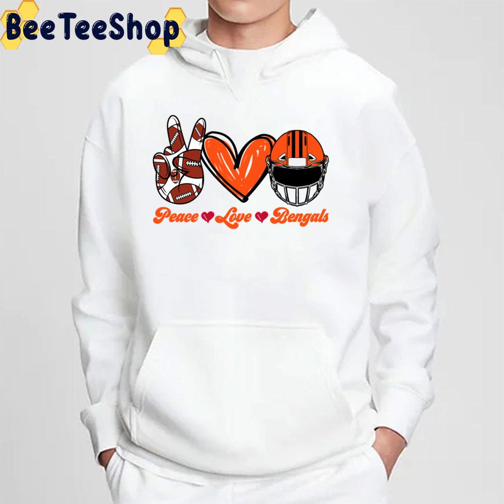 Peace Love Bengals Team Funny Art Football Trending Unisex Sweatshirt Peace Love Bengals Team Funny Art Football Trending Unisex Sweatshirt