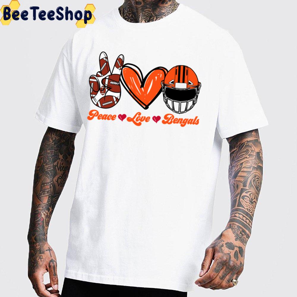 Peace Love Bengals Team Funny Art Football Trending Unisex Sweatshirt Peace Love Bengals Team Funny Art Football Trending Unisex Sweatshirt