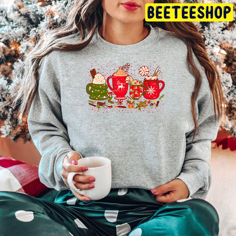 Peppermint Iced Latte Christmas Candy Cane Trending Unisex Hoodie Peppermint Iced Latte Christmas Candy Cane Trending Unisex Hoodie