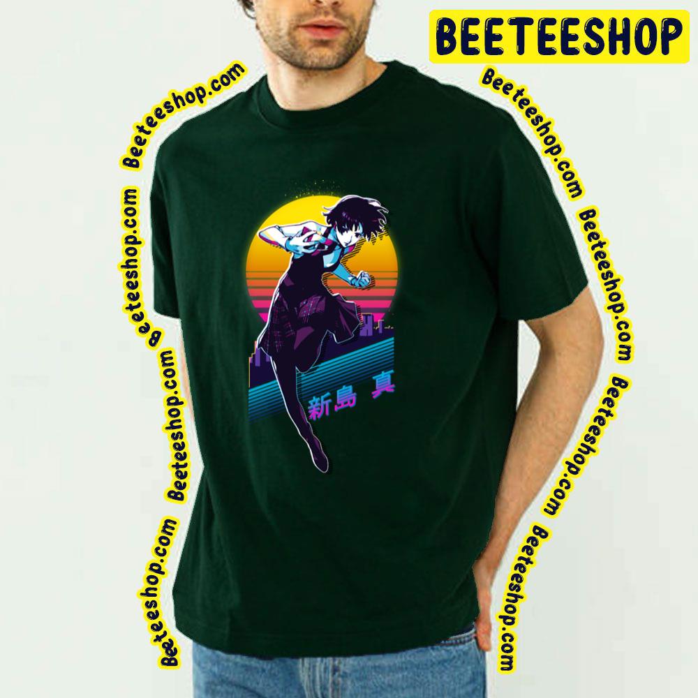 Persona 5 Makoto Niijima Retrowave Trending Unisex T-Shirt Persona 5 Makoto Niijima Retrowave Trending Unisex T-Shirt
