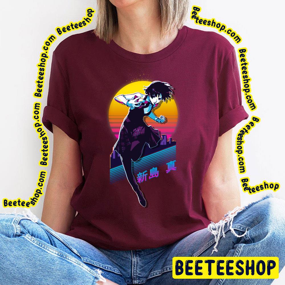 Persona 5 Makoto Niijima Retrowave Trending Unisex T-Shirt Persona 5 Makoto Niijima Retrowave Trending Unisex T-Shirt