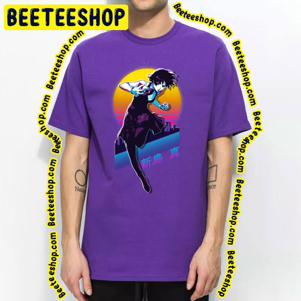 Persona 5 Makoto Niijima Retrowave Trending Unisex T-Shirt Persona 5 Makoto Niijima Retrowave Trending Unisex T-Shirt