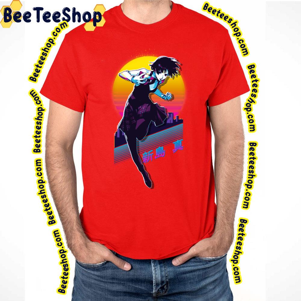 Persona 5 Makoto Niijima Retrowave Trending Unisex T-Shirt Persona 5 Makoto Niijima Retrowave Trending Unisex T-Shirt
