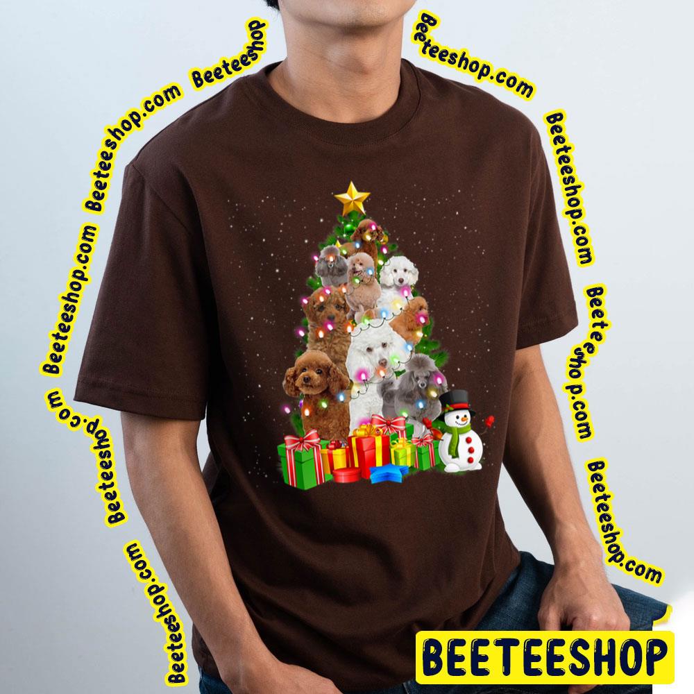 Poodle Christmas Tree Funny Christmas Lights Trending Unisex T-Shirt Poodle Christmas Tree Funny Christmas Lights Trending Unisex T-Shirt