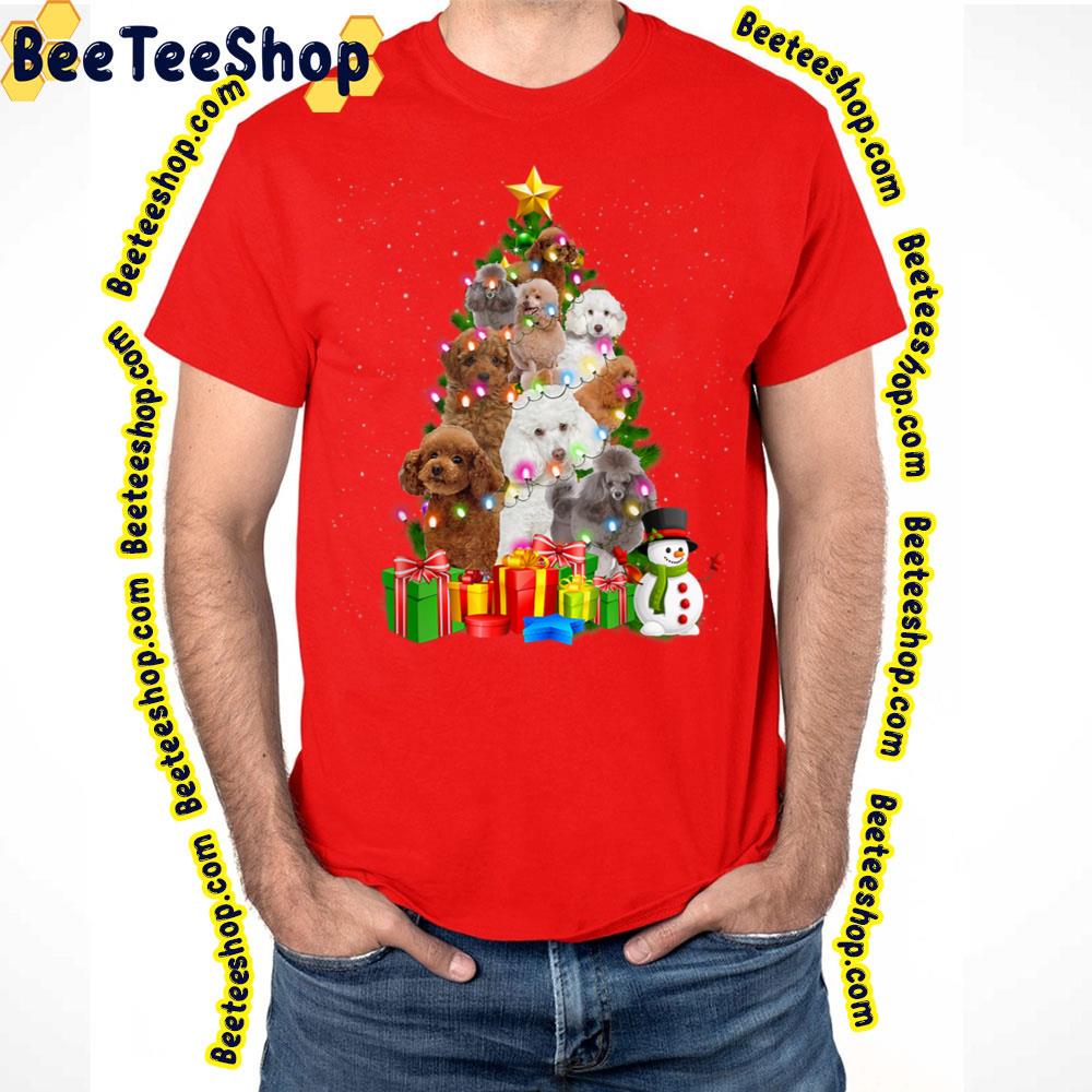Poodle Christmas Tree Funny Christmas Lights Trending Unisex T-Shirt Poodle Christmas Tree Funny Christmas Lights Trending Unisex T-Shirt