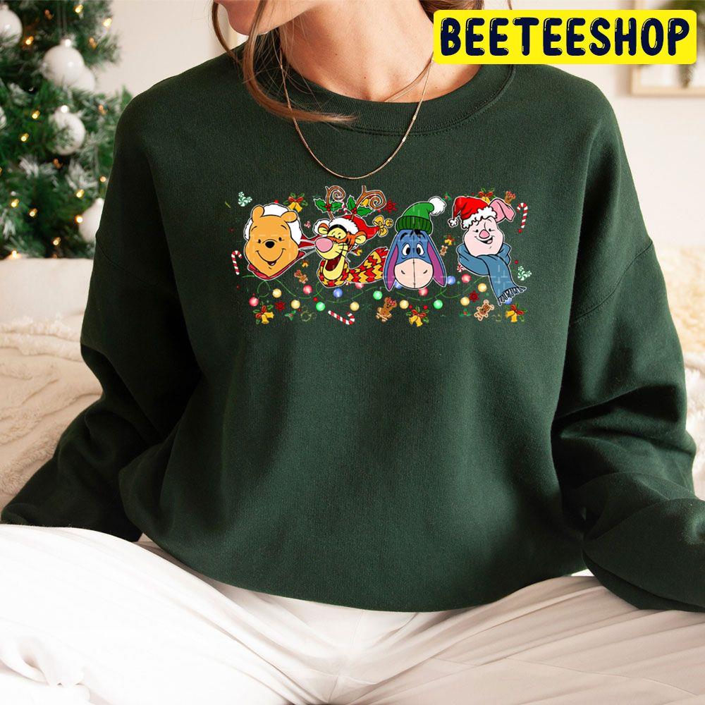 Pooh Tigger Eeyore And Piglet Christmas Trending Unisex Hoodie Pooh Tigger Eeyore And Piglet Christmas Trending Unisex Hoodie