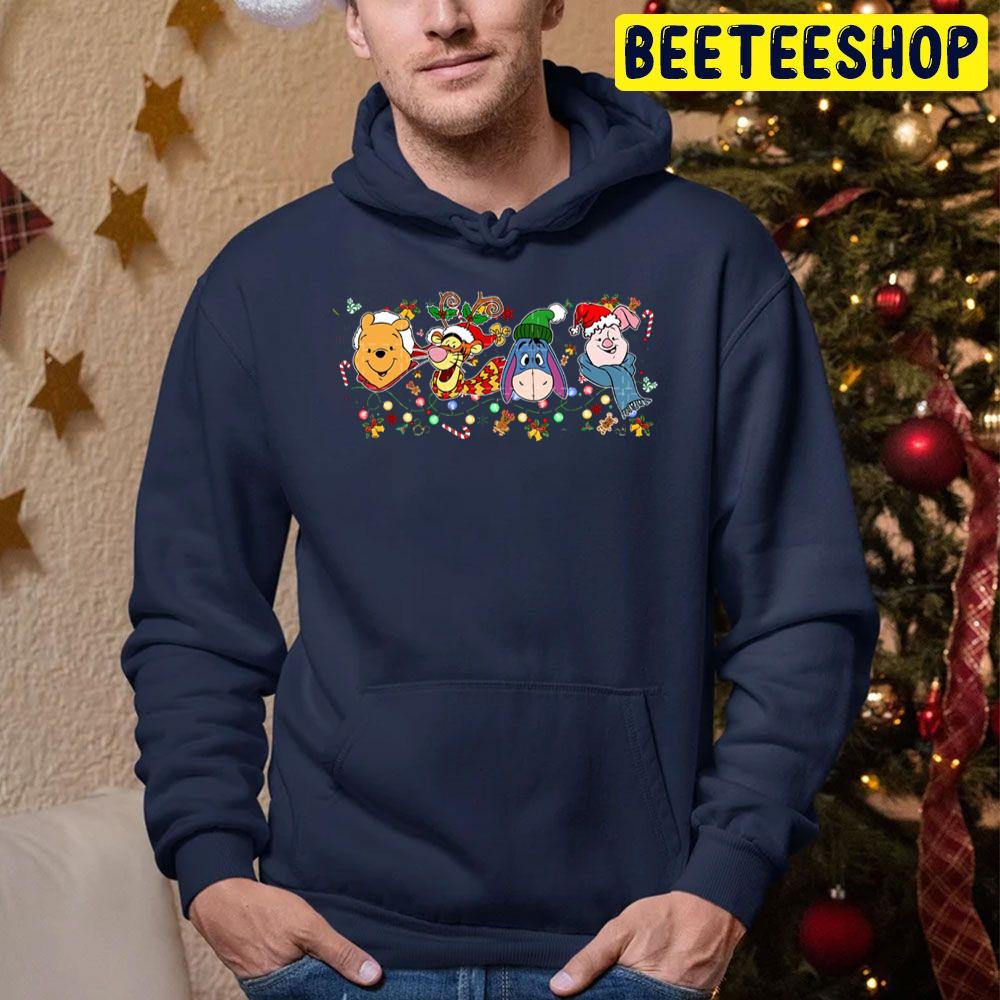 Pooh Tigger Eeyore And Piglet Christmas Trending Unisex Hoodie Pooh Tigger Eeyore And Piglet Christmas Trending Unisex Hoodie