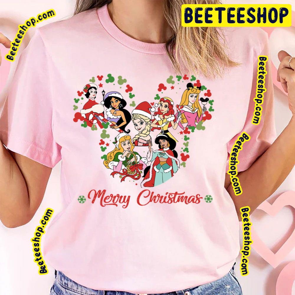 Princess Disney Mickey Ear Merry Christmas Trending Unisex T-Shirt Princess Disney Mickey Ear Merry Christmas Trending Unisex T-Shirt