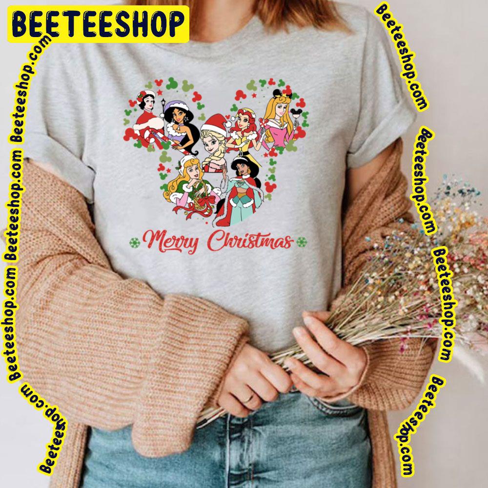 Princess Disney Mickey Ear Merry Christmas Trending Unisex T-Shirt Princess Disney Mickey Ear Merry Christmas Trending Unisex T-Shirt