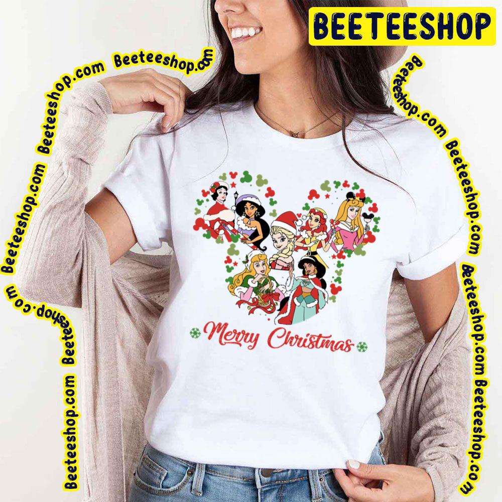 Princess Disney Mickey Ear Merry Christmas Trending Unisex T-Shirt Princess Disney Mickey Ear Merry Christmas Trending Unisex T-Shirt