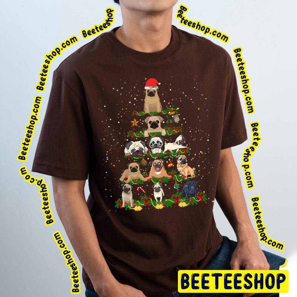 Pugs Christmas Tree And Happy New Year Trending Unisex T-Shirt Pugs Christmas Tree And Happy New Year Trending Unisex T-Shirt
