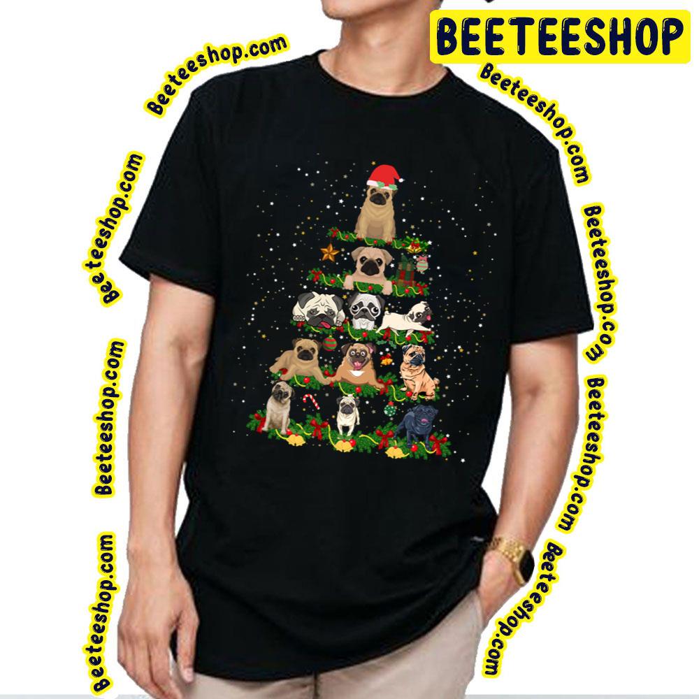 Pugs Christmas Tree And Happy New Year Trending Unisex T-Shirt Pugs Christmas Tree And Happy New Year Trending Unisex T-Shirt
