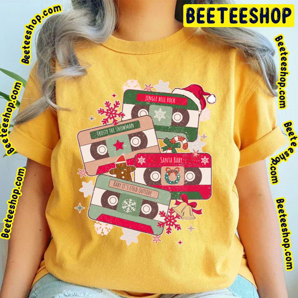 Retro Christmas Music Cassette Tapes Trending Unisex T-Shirt Retro Christmas Music Cassette Tapes Trending Unisex T-Shirt
