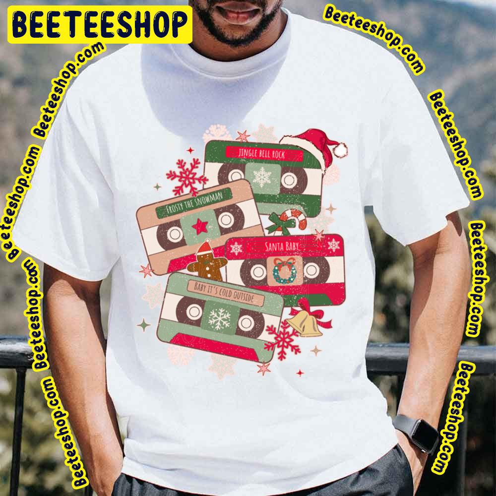 Retro Christmas Music Cassette Tapes Trending Unisex T-Shirt Retro Christmas Music Cassette Tapes Trending Unisex T-Shirt