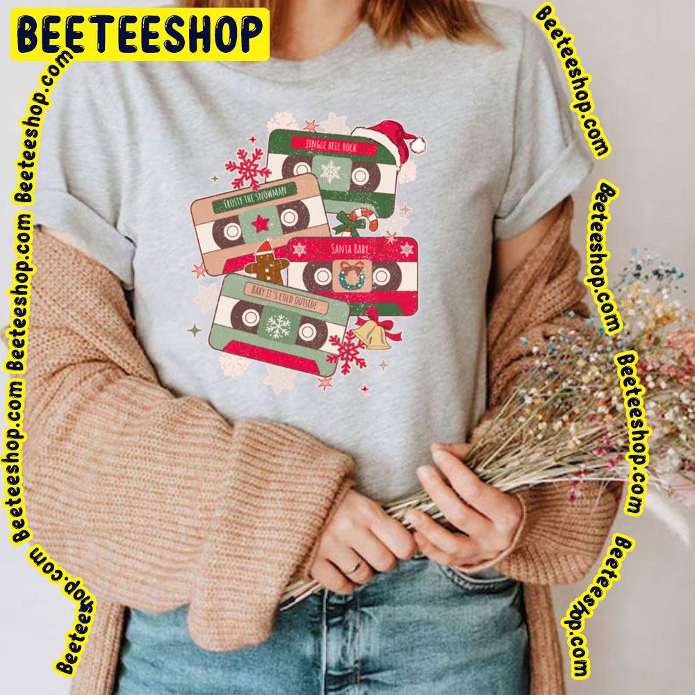 Retro Christmas Music Cassette Tapes Trending Unisex T-Shirt Retro Christmas Music Cassette Tapes Trending Unisex T-Shirt